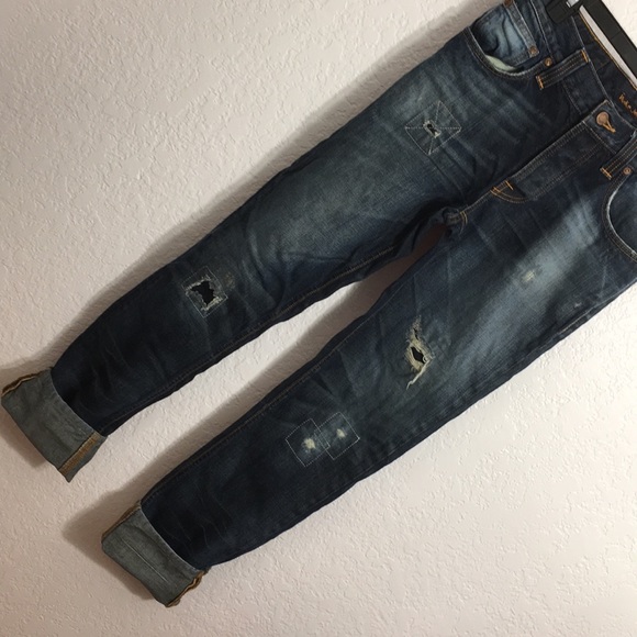 NUDIE JEANS "Grim Tim" Destructed Skinnies - Picture 6 of 8